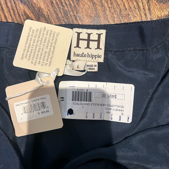 NWT Haute Hippie silk and beaded mini skirt - Picture 6 of 8